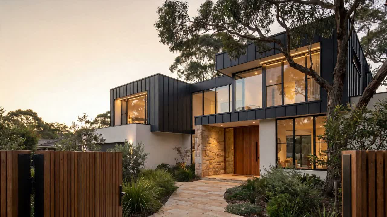 Concept visualisation of a Summerland home at dusk